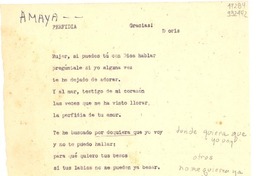 [Carta] [a] Doris Dana