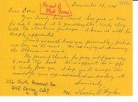 [Carta] 1974 Dec. 28, 226 South Homerest Ave., West Covina, Calif., [EE.UU.] [a] Dear Doris [Dana]