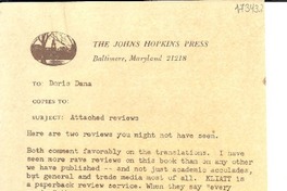 [Carta] 1971 Dec. 16, [Baltimore, Maryland, Estados Unidos] [a] Doris Dana