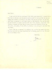 [Carta] Jan. 3 [a] Dear Doris [Dana]