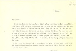 [Carta] Jan. 3 [a] Dear Doris [Dana]