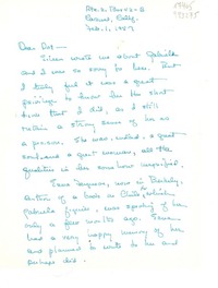 [Carta] 1957 Feb. 1, Rte. 2, Box 42-B, Carmel, Calif., [EE.UU.] [a] Dear Dot [Dana]