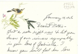 [Tarjeta] 1956 Jan. 14, [EE.UU.] [a] Dearest Dottie