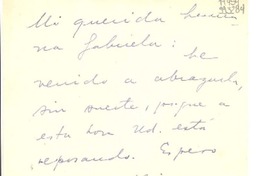 [Carta] 1954, Guayacán, [Chile] [a] Gabriela Mistral