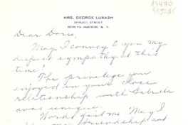 [Carta] [1957], Spruce Street, Roslyn Harbor, N. Y., [EE.UU.] [a] Dear Doris