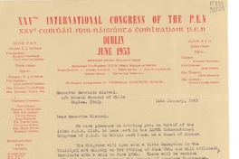 [Carta] 1953 Jan. 14, Dublin, [Irlanda] [a] Señorita Gabriela Mistral, Naples, Italy