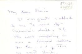 [Tarjeta] [1957], [EE.UU.] [a] My dear Doris