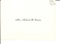 [Tarjeta] 1957 Jan. 12, [Estados Unidos] [a] Doris Dana