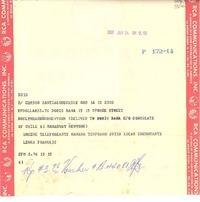 [Telegrama] 1957 ene. 14, Santiago de Chile [a] Doris Dana, Roslyn Harbour, New York