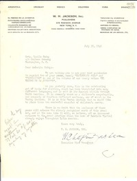 [Carta] 1946 July 31, [New York, Estados Unidos] [a] Srta. Lucila Godoy, Washington D. C.