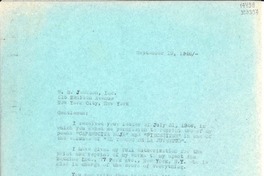 [Carta] 1946 Sept. 19, Monrovia, California, [Estados Unidos] [a] W. M. Jackson, Inc., New York City, New York