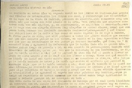 [Carta] 1945 jun. 29, Buenos Aires [a] Gabriela Mistral, Río de Janeiro