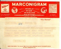 [Telegrama] 1945 dic. 12, Stockholm, [Suecia] [a] Consul de Chile, Montreal