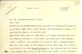 [Carta] 1956 ene. 4, [Argentina] [a] Mis muy queridas Gabriela y Doris