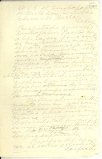 [Carta] [a] Emilio Edwards Bello, La Habana