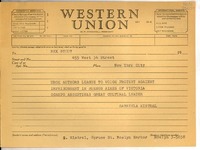 [Telegrama] Roslyn Harbor, Long Island, [Estados Unidos] [a] Rex Stout