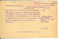 [Cable] May 28, Roslyn Harbor, NY, [Estados Unidos] [a] International News Service