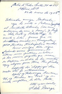 [Carta] 1948 ene. 22, México D. F. [a] Estimada amiga Gabriela