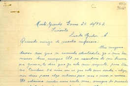 [Carta] 1952 ene. 25, Montegrande, [Chile] [a] Señorita Lucila Godoy A.
