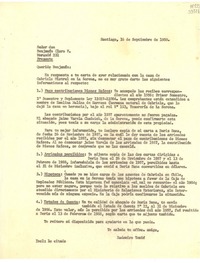 [Carta] 1958 sept. 16, Santiago [a] Señor don Benjamín Claro V., Morandé 231