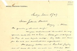 [Carta] 1949 feb. 5, Santiago [a] Gabriela Mistral, Veracruz, México