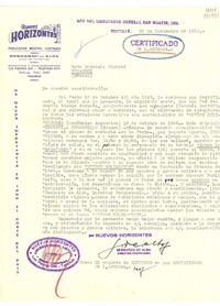 [Carta] 1950 nov. 25, Tucuman, Argentina [a] Gabriela Mistral, Veracruz, México