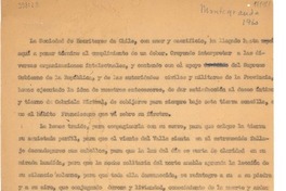 [Discurso] 1960, Montegrande, [Chile]