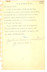 [Carta] 1955 nov. 26 [a] Gabriela Mistral