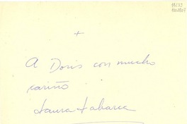 [Carta] 1960, Chile [a] Doris Dana