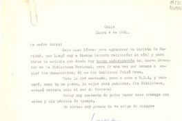 [Carta] 1961 ene. 4, Chile [a] Doris Dana