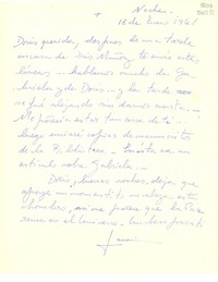 [Carta] 1961 ene. 18, Chile [a] Doris Dana