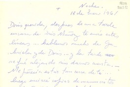 [Carta] 1961 ene. 18, Chile [a] Doris Dana