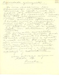 [Carta] [a] Doris Dana