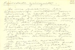 [Carta] [a] Doris Dana