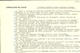 Juicios críticos sobre Gabriela Mistral