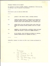 [Tarjeta] 1960, Santiago, Chile [a] Doris Dana