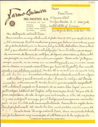 [Carta] 1954 nov. 15, Santiago, Chile [a] Doris Dana