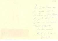 [Tarjeta] 1960, diciembre, Santiago, Chile [a] Doris Dana