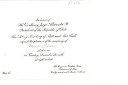 [Tarjeta] 1962 diciembre, Washington, D.C. [a] Doris Dana, Pound Ridge, New York