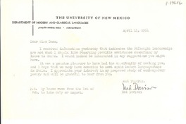 [Carta] 1964 april 14, Albuquerque, New México [a] Doris Dana