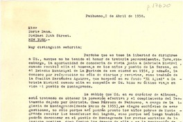 [Carta] 1958 abr. 2, Paihuano, Chile [a] Doris Dana, Pound Ridge, New York