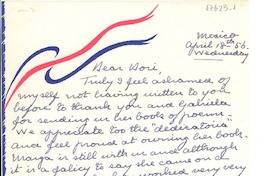 [Carta] 1956 apr, 18, México [a] Doris Dana