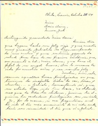 [Carta] 1954 nov. 25, Vicuña, Chile [a] Doris Dana, N.Y.