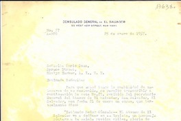 [Carta] 1957 ene. 25, New York [a] Doris Dana, Roslyn Harbor, N.Y.