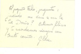[Tarjeta] 1958, Valparaíso, Chile [a] Doris Dana