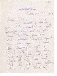 [Carta] 1957 nov. 14, New York [a] Doris Dana