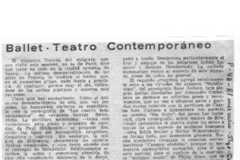 Ballet Teatro contemporáneo
