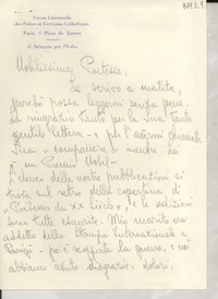 [Carta] 1951 febbr. 27, Udine, [Italia] [a] Gabriela Mistral