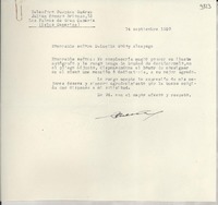 [Carta] 1950 sept. 14, Las Palmas de Gran Canaria, [España] [a] Lucila Godoy Alcayaga