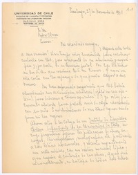 [Carta] 1961 nov. 27, Santiago, Chile [a] Pedro Olmos